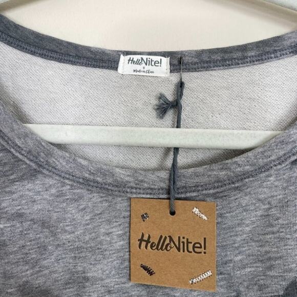 Hello Nite Oversized Heathear Sweater Sz S - Picture 7 of 7